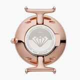 Emporio Armani Retro Quartz Silver Dial Rose Gold Steel Strap Watch For Women - AR1776