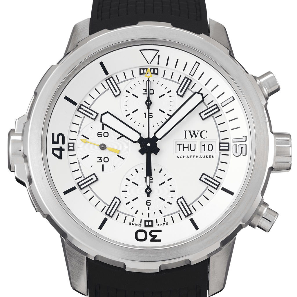 IWC Aquatimer Chronograph White Dial Black Rubber Strap Watch for Men - IW376801