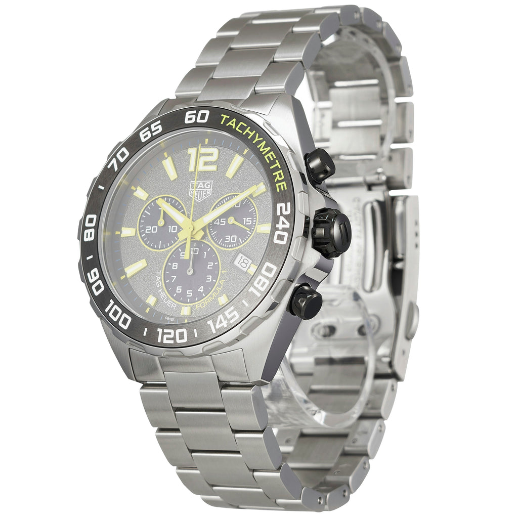 Tag Heuer Formula 1 Chronograph Grey Dial Silver Steel Strap Watch for Men - CAZ101AG.BA0842