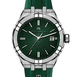 Maurice Lacroix Aikon Chronograph Green Dial Green Rubber Strap Watch for Men - AI1808-SS000-630-5