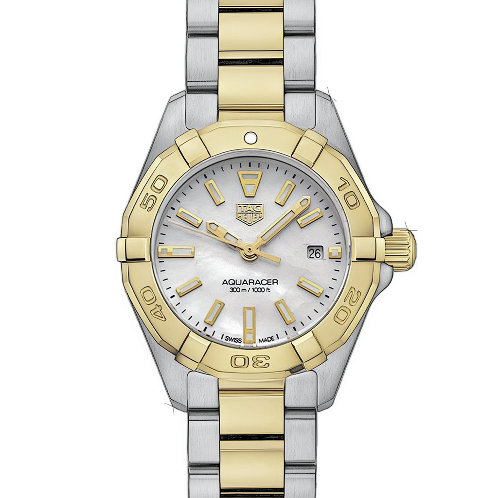 Tag Heuer Aquaracer Mother of Pearl Dial Two Tone Steel Strap Watch for Men - WBD1420.BB0321