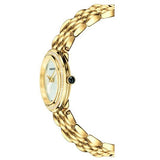 Versace V Flare Diamonds Silver Dial Gold Steel Strap Watch for Women - VEBN00918