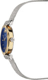 Versace Meander Blue Dial Silver Mesh Bracelet Watch for Women - VELW00520