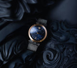 Versace Meander Blue Dial Silver Mesh Bracelet Watch for Women - VELW00520