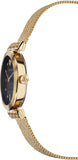 Versace Meander Black Dial Gold Mesh Bracelet Watch for Women - VELW00720