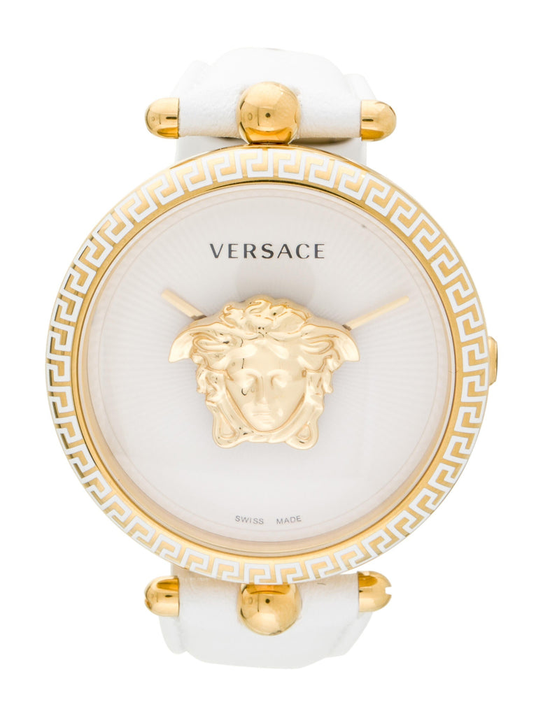 Versace Palazzo Empire White Dial White Leather Strap Watch for Women - VCO040017