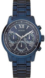 Guess Chronograph Multifunction Blue Dial Blue Steel Strap Watch For Women - W0330L6