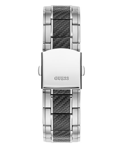 Guess Octane Chronograph Black Dial Two Tone Steel Strap Watch for Men - W1046G1