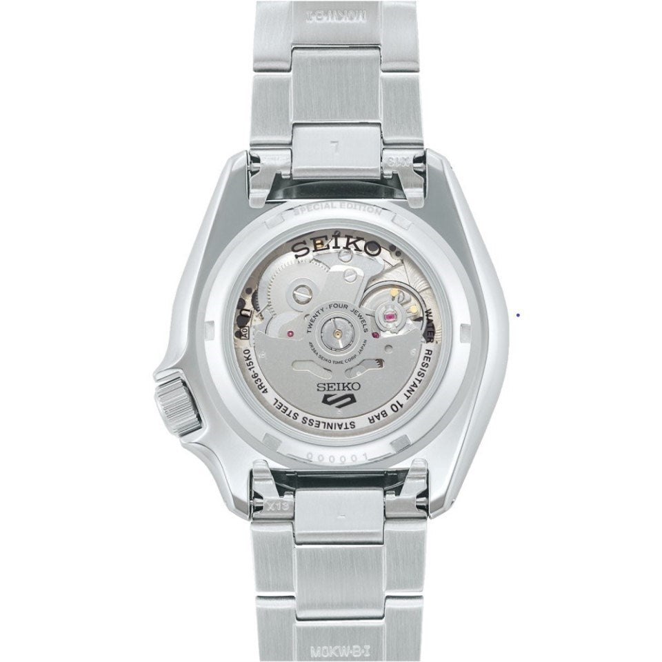 Seiko 5 Sports Automatic Blue Dial Silver Steel Strap Watch for Men - SRPK97K1