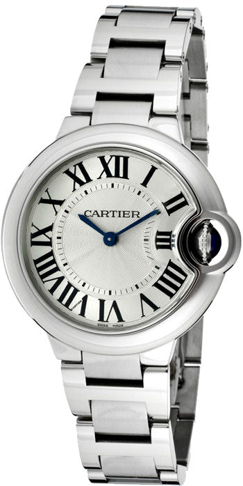 Cartier Ballen Bleu De Cartier Silver Dial Silver Steel Strap Watch for Women - W6920084
