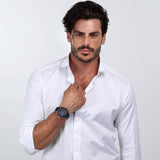 Maserati Stile Chronograph Blue Dial Blue Steel Strap Watch For Men - R8873642008