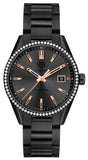 Tag Heuer Carrera Quartz Diamonds Black Dial Black Steel Strap Watch for Women - WAR1115.BA0602