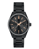 Tag Heuer Carrera Quartz Diamonds Black Dial Black Steel Strap Watch for Women - WAR1115.BA0602