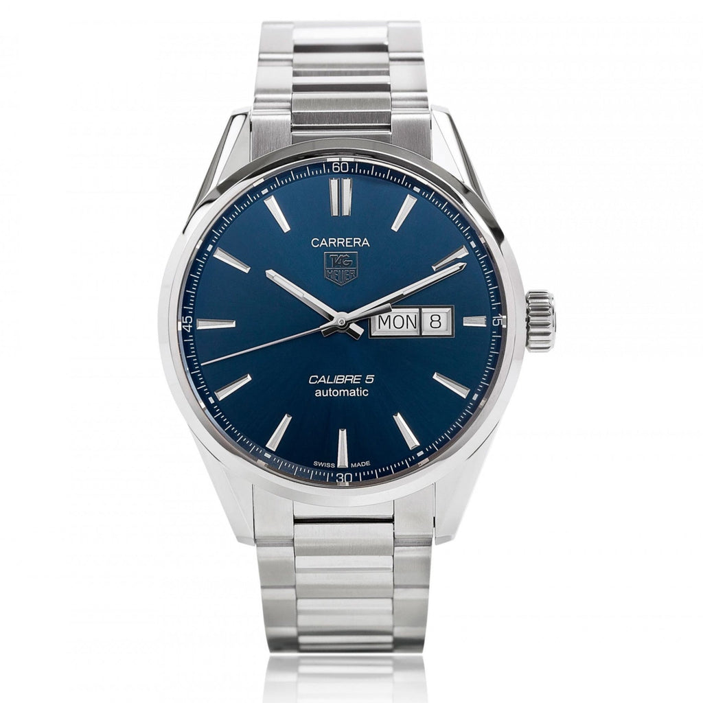 Tag Heuer Carrera Automatic Blue Dial Silver Steel Strap Watch for Men - WAR201E.BA0723