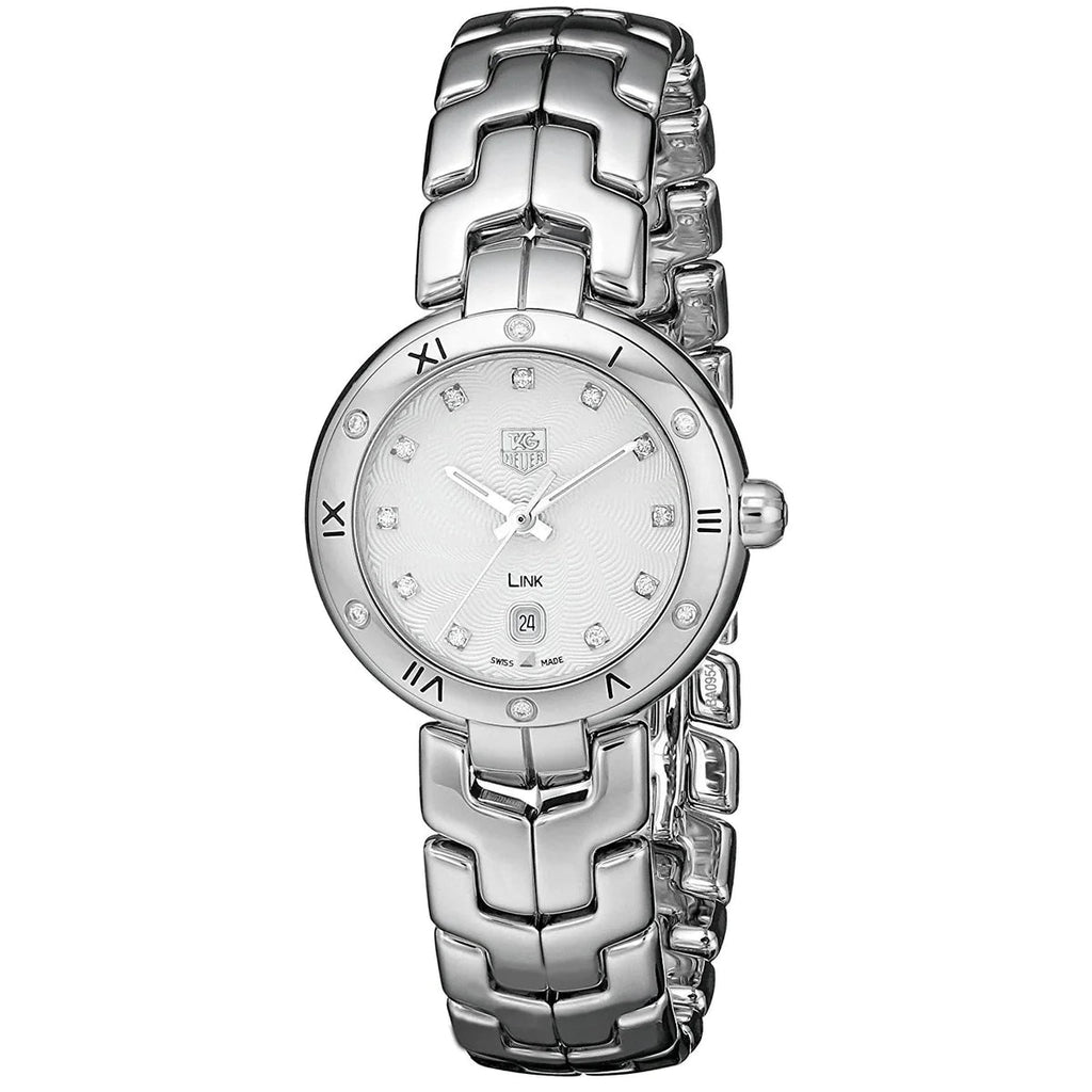 Tag Heuer Link Diamonds Silver Dial Silver Steel Strap Watch for Women - WAT1413.BA0954