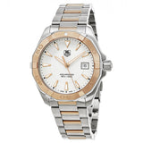 Tag Heuer Aquaracer Quartz White Dial Silver Strap Watch for Men - WAY1150.BD0911