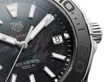 Tag Heuer Aquaracer Quartz Black Dial Silver Steel Strap Watch for Women - WAY131K.BA0748