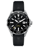 Tag Heuer Aquaracer Calibre 5 Automatic Black Dial Black Rubber Strap Watch for Men - WAY201A.FT6142