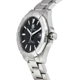 Tag Heuer Aquaracer Automatic Black Dial Silver Steel Strap Watch for Men - WAY2110.BA0928
