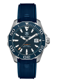 Tag Heuer Aquaracer Calibre 5 Blue Dial Blue Silicone Strap Watch for Men -  WAY211C.FT6155