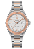 Tag Heuer Aquaracer Quartz White Dial Silver Strap Watch for Men - WAY1150.BD0911