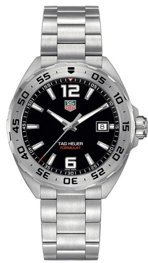 Tag Heuer Formula 1 Black Dial Silver Steel Strap Watch for Men - WAZ1112.BA0875