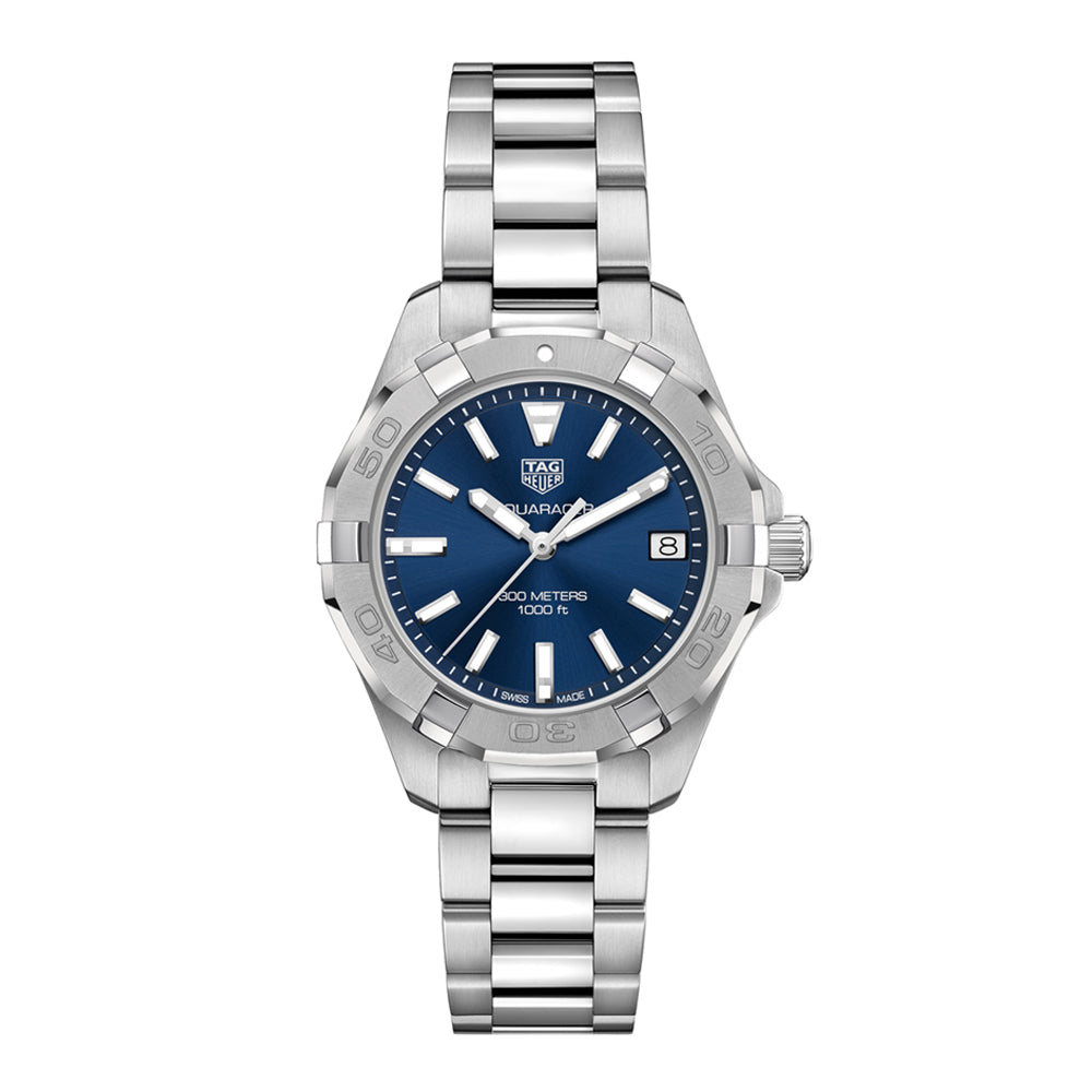 Tag Heuer Aquaracer Quartz Blue Dial Silver Steel Strap Watch for Women - WBD1312.BA0740