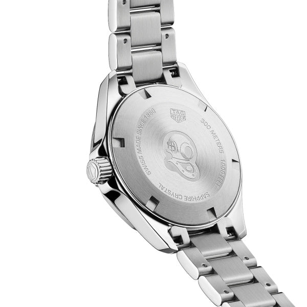 Tag Heuer Aquaracer Diamonds White Mother of Pearl Dial Silver Steel Strap Watch for Women - WBD1314.BA0740