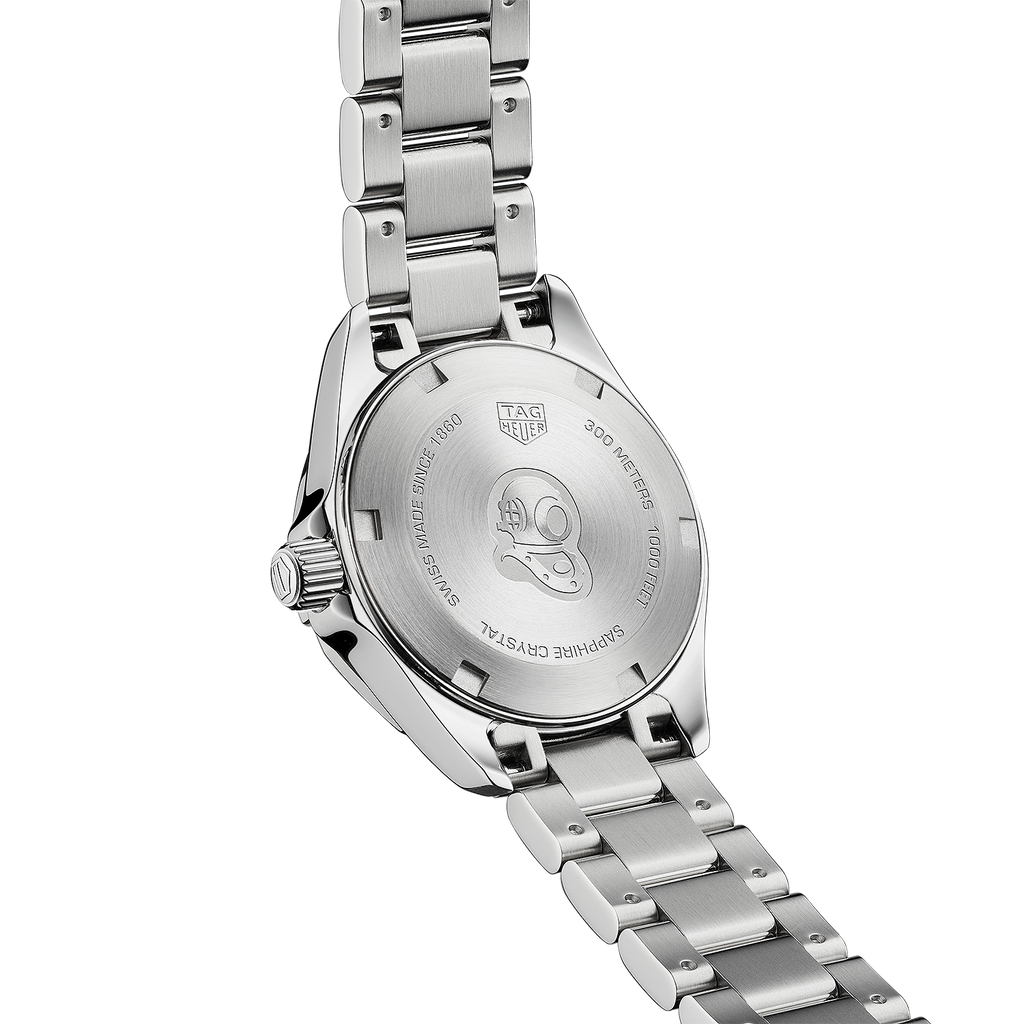 Tag Heuer Aquaracer Diamonds Mother of Pearl Dial Silver Steel Strap Watch for Women - WBD1414.BA0741