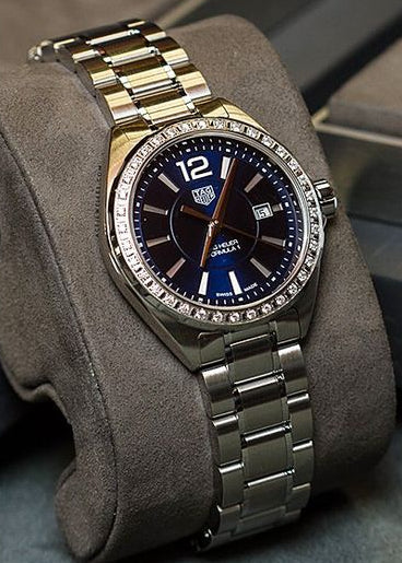 Tag Heuer Formula 1 Quartz Diamonds Blue Dial Silver Steel Strap Watch for Women - WBJ1316.BA0666