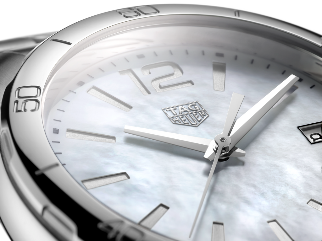 Tag Heuer Formula 1 Mother of Pearl White Dial Silver Steel Strap Watch for Women - WBJ1318.BA0666