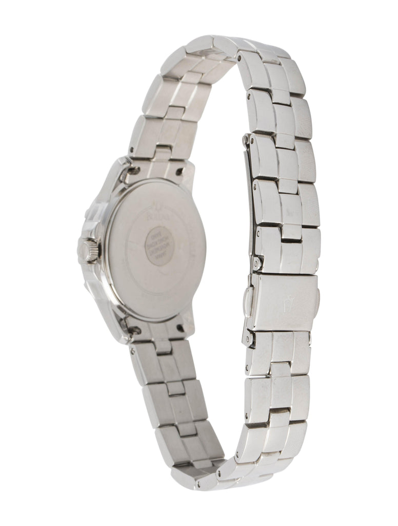 Bulova Classic Diamonds Silver Dial Silver Steel Strap Watch for Women - 96P121