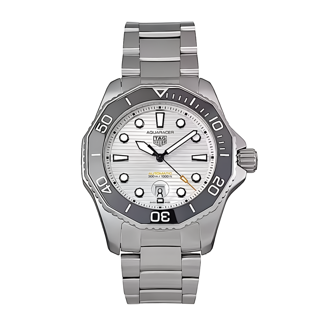 Tag Heuer Aquaracer Professional 300 Automatic Silver Dial Silver Steel Strap Watch for Men - WBP201C.BA0632
