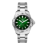 Tag Heuer Aquaracer Professional 200 Automatic Green Dial Silver Steel Strap Watch for Men - WBP2115.BA0627