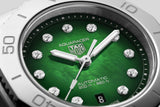 Tag Heuer Aquaracer Professional 200 Automatic Diamond Green Dial Silver Steel Strap Watch for Women - WBP2415.BA0622