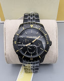Michael Kors Cunningham Chronograph Black Dial Black Steel Strap Watch For Men - MK7157