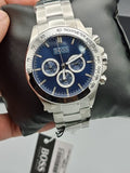 Hugo Boss Ikon Blue Dial Silver Steel Strap Watch for Men - 1512963