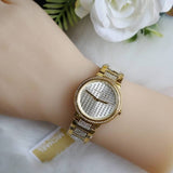 Michael Kors Gabbi Crystals Gold Dial Gold Steel Strap Watch For Women - MK3985