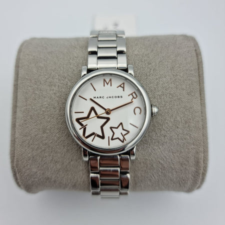 Marc Jacobs Classic White Dial Silver Steel Strap Watch for Women - MJ3591