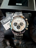 Hugo Boss Ikon White Dial Silver Steel Strap Watch for Men - 1512964