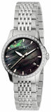 Gucci G Timeless Diamonds Mother of Pearl Black Dial Silver Mesh Bracelet Watch For Women - YA126507
