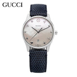 Gucci G-Timeless Signature Mother of Pearl Star Dial Blue Watch For Women - YA126588