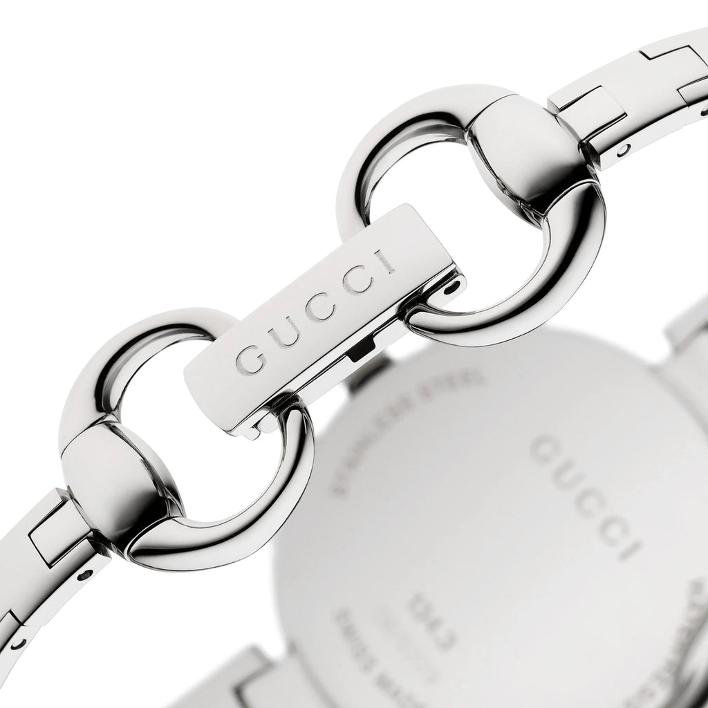 Gucci Guccissima Brown Dial Silver Steel Strap Watch For Women - YA134302