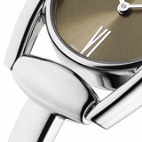 Gucci Horsebit Collection Quartz Brown Dial Silver Steel Strap Watch For Women - YA139501