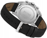 Hugo Boss Skymaster Black Dial Black Leather Strap Watch for Men - 1513782
