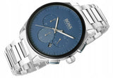 Hugo Boss Peak Chronograph Blue Dial Silver Steel Strap Watch for Men - 1513763
