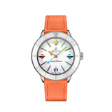Breitling Superocean Heritage '57 Pastel Paradise White Dial Orange Leather Watch for Women - A10340A11A1X1