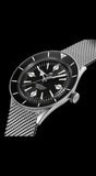 Breitling Superocean Heritage '57 Black Dial Silver Mesh Bracelet Watch for Men - A10370121B1A1