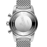 Breitling Superocean Heritage Chronograph 44 Black Dial Silver Mesh Bracelet Watch for Men - A13313121B1A1