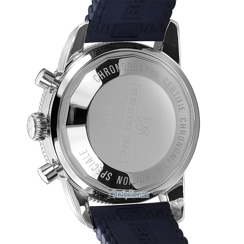 Breitling Superocean Heritage Chronograph 44 Blue Dial Blue Mesh Bracelet Watch for Men - A13313161C1S1